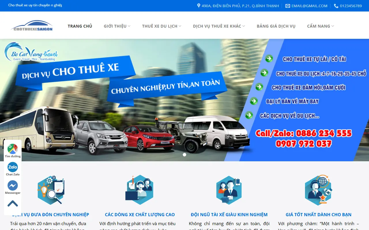 Mẫu website thuê xe & taxi — Thuê xe #3