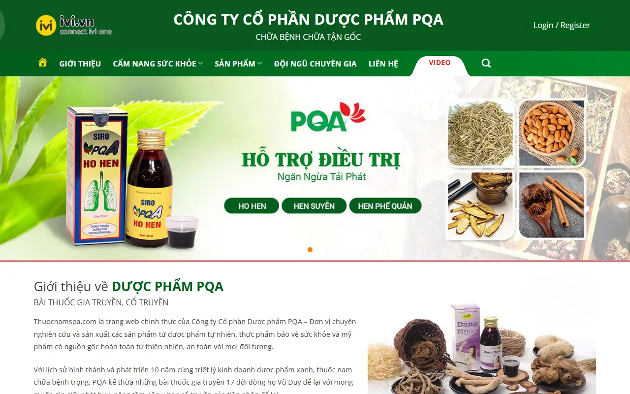 Mẫu website dược phẩm & thuốc — Đông y & Thảo dược