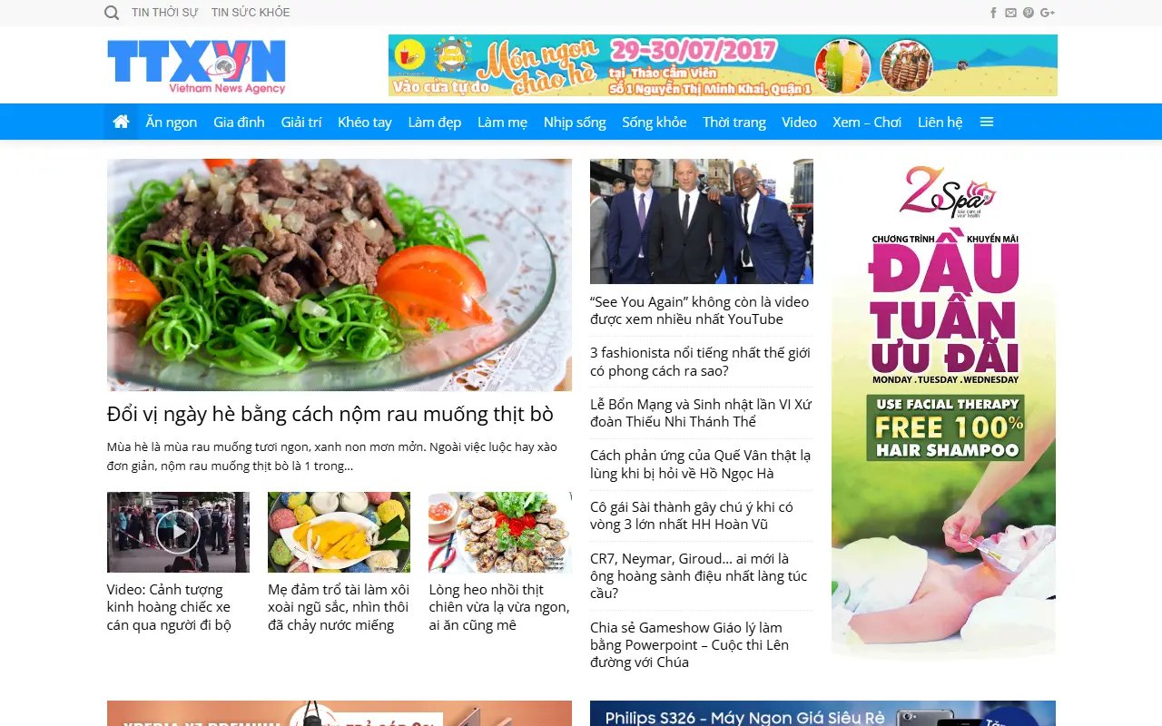 Mẫu website tin tức & blog — Tin tức #1