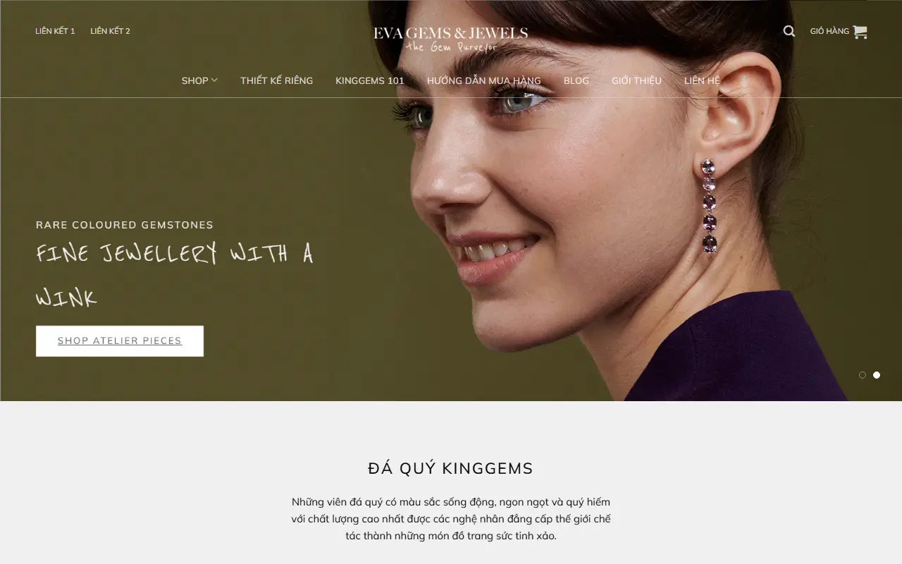 Mẫu website trang sức & đồng hồ — Mẫu website trang sức