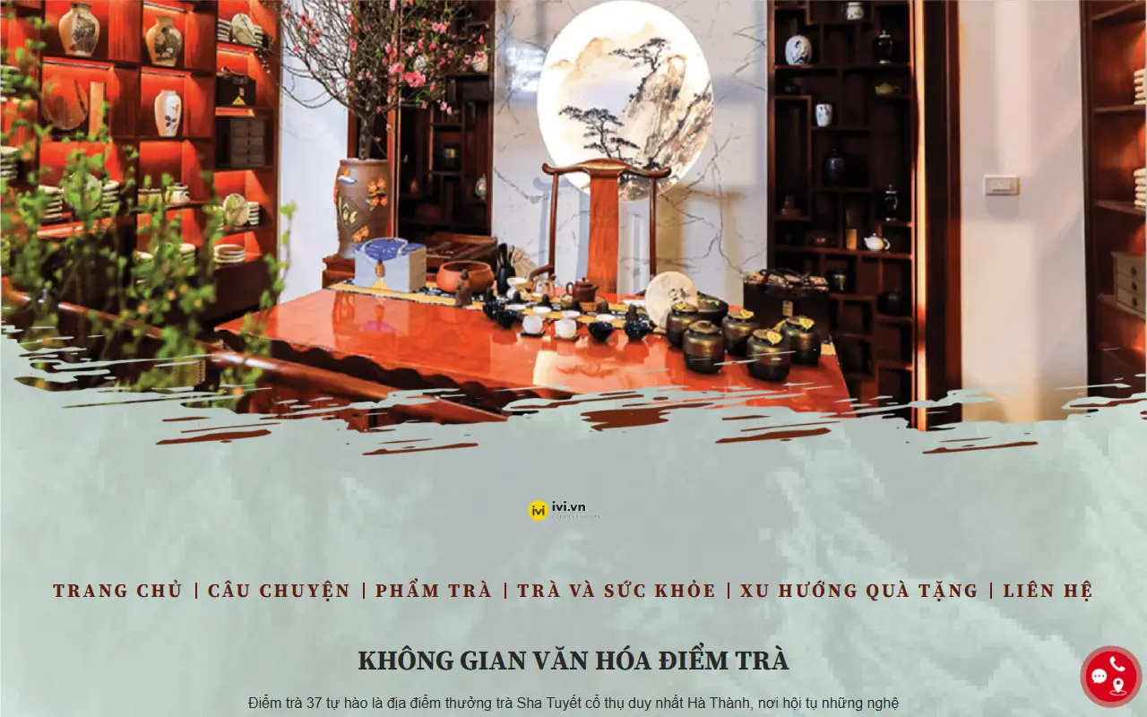 Mẫu website đồ uống & cà phê — Mẫu website trà xanh