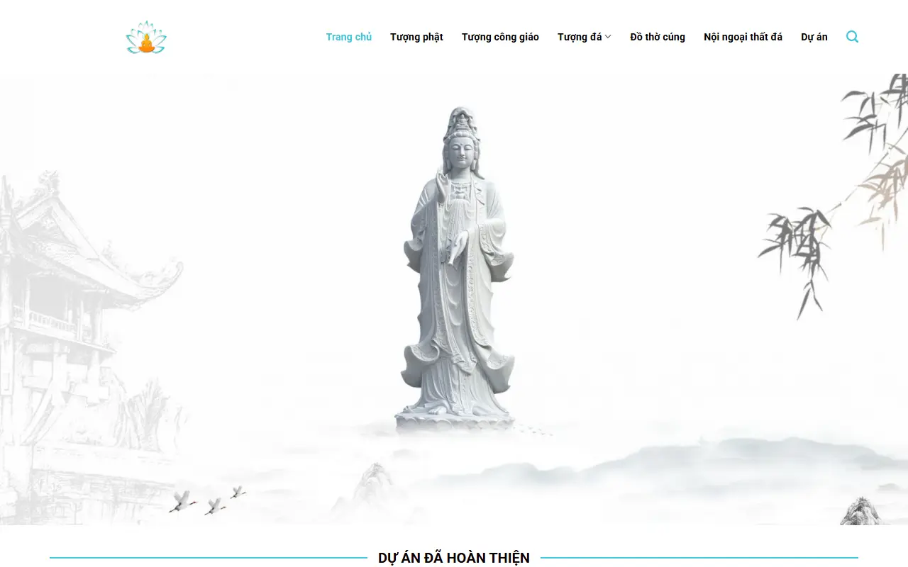 Mẫu website phong thuỷ & đồ thờ — Tượng Phật