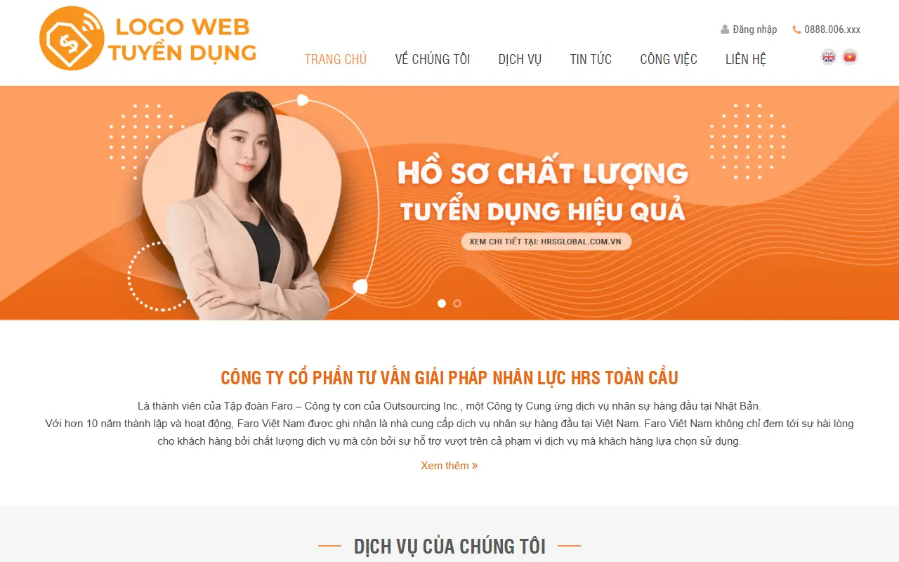 Mẫu website tuyển dụng & việc làm — Tuyển dụng #2
