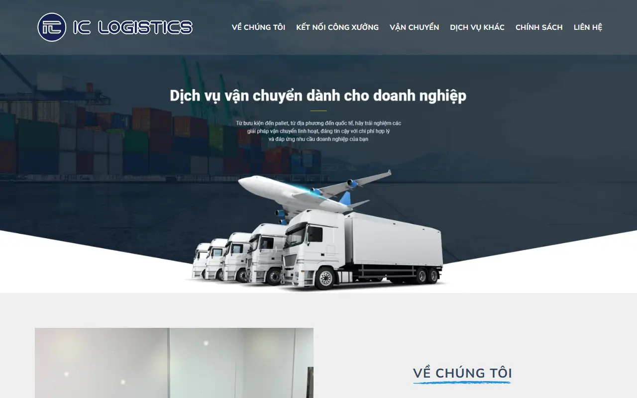 Mẫu website vận chuyển & logistics — IC-LOGISTICS