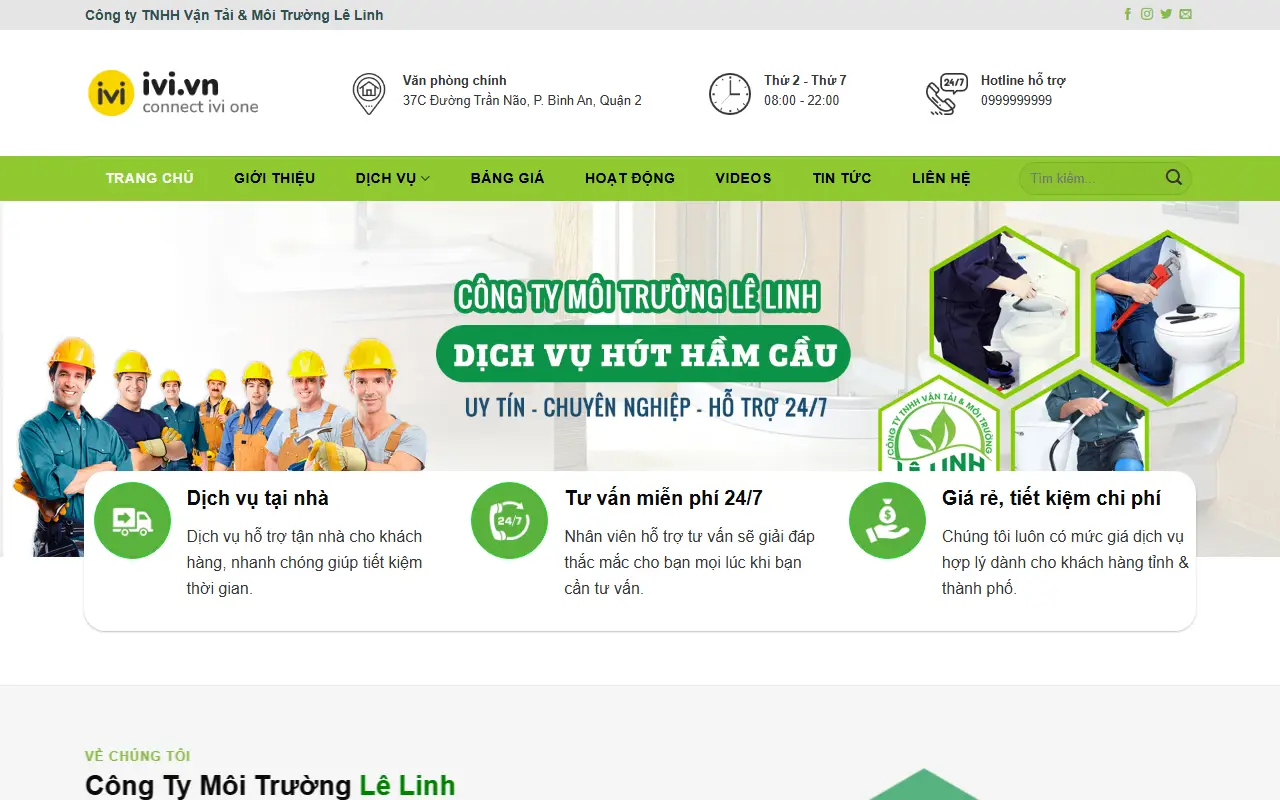 Mẫu website vệ sinh & giúp việc — Dịch vụ vệ sinh – Dịch vụ vệ sinh