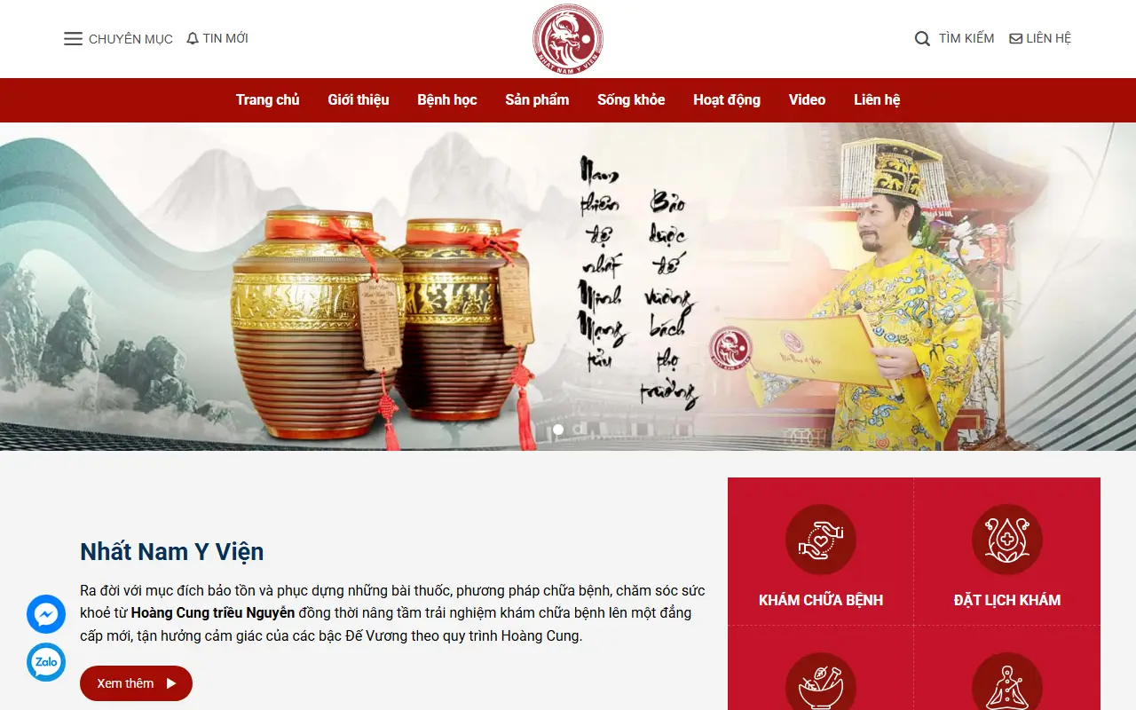 Mẫu website phòng khám & bệnh viện — Phòng khám đa khoa